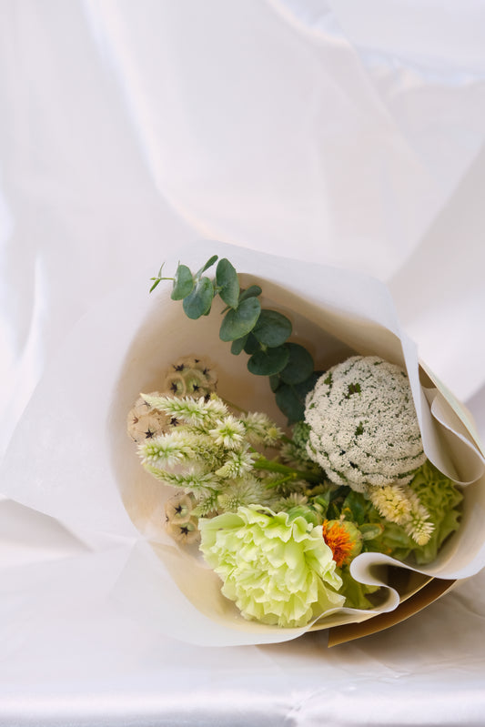 Mini silvestra en tonos verdes