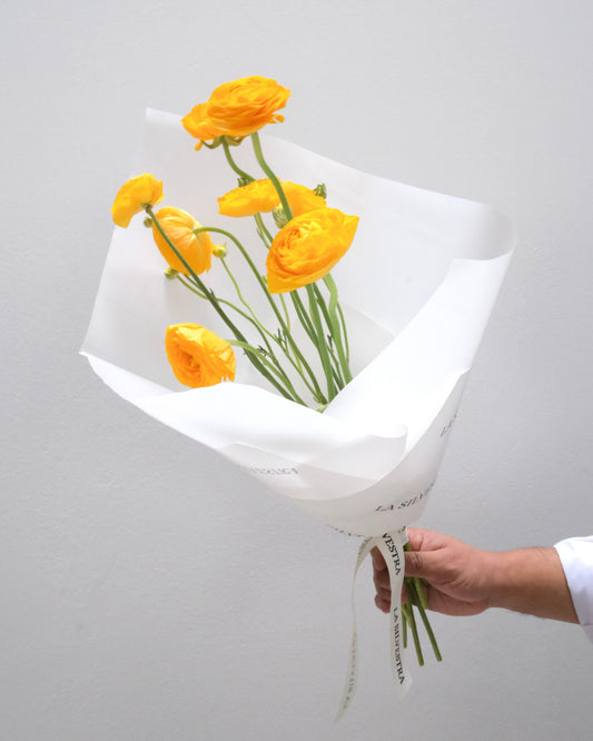 Bunch de ranúnculos amarillos