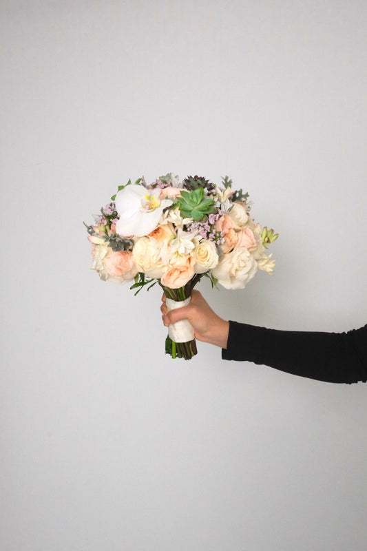 Bouquet estilo circular de flores frescas